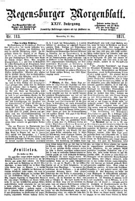 Regensburger Morgenblatt Donnerstag 18. Mai 1871