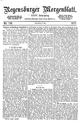 Regensburger Morgenblatt Donnerstag 25. Mai 1871