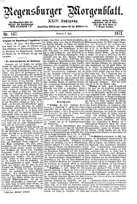 Regensburger Morgenblatt Sonntag 2. Juli 1871