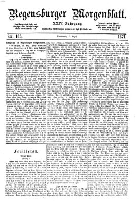 Regensburger Morgenblatt Donnerstag 17. August 1871