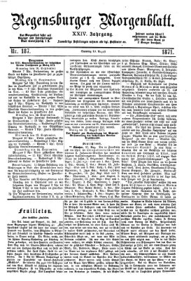 Regensburger Morgenblatt Samstag 19. August 1871