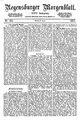 Regensburger Morgenblatt Dienstag 29. August 1871