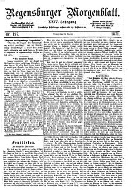 Regensburger Morgenblatt Donnerstag 31. August 1871