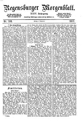 Regensburger Morgenblatt Freitag 1. September 1871