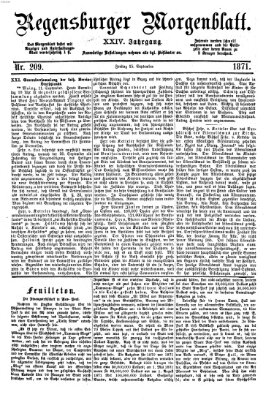 Regensburger Morgenblatt Freitag 15. September 1871