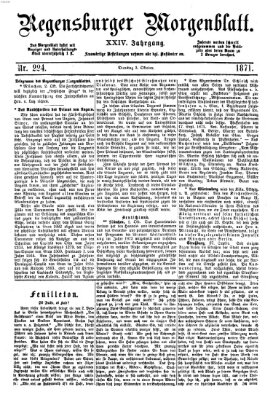 Regensburger Morgenblatt Dienstag 3. Oktober 1871