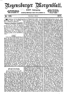 Regensburger Morgenblatt Donnerstag 5. Oktober 1871