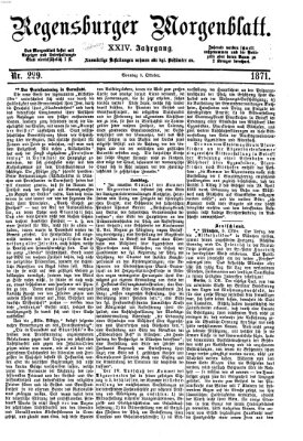 Regensburger Morgenblatt Sonntag 8. Oktober 1871
