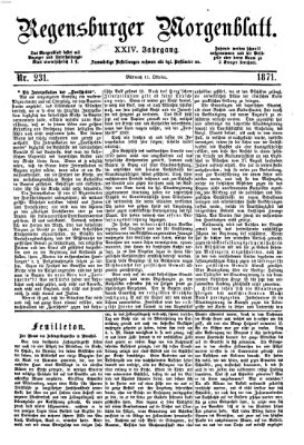 Regensburger Morgenblatt Mittwoch 11. Oktober 1871