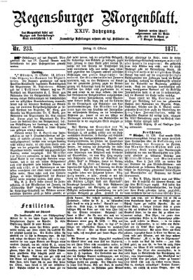 Regensburger Morgenblatt Freitag 13. Oktober 1871