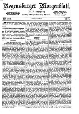 Regensburger Morgenblatt Sonntag 15. Oktober 1871