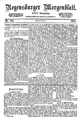 Regensburger Morgenblatt Freitag 20. Oktober 1871