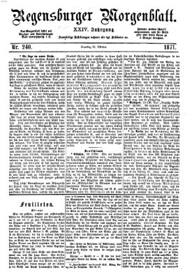 Regensburger Morgenblatt Samstag 21. Oktober 1871