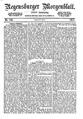 Regensburger Morgenblatt Sonntag 22. Oktober 1871
