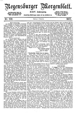 Regensburger Morgenblatt Sonntag 5. November 1871