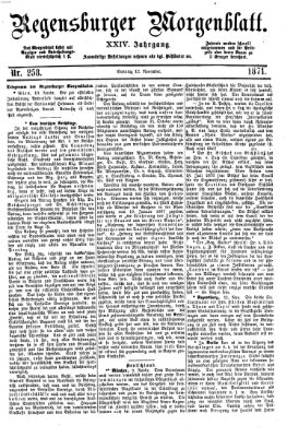 Regensburger Morgenblatt Sonntag 12. November 1871