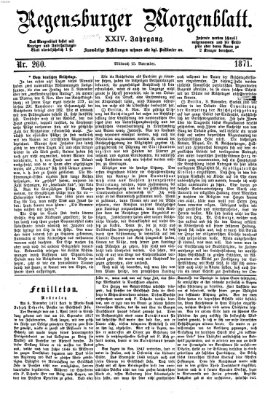 Regensburger Morgenblatt Mittwoch 15. November 1871