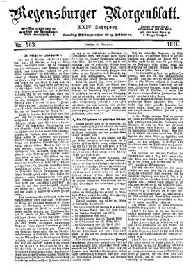 Regensburger Morgenblatt Samstag 18. November 1871