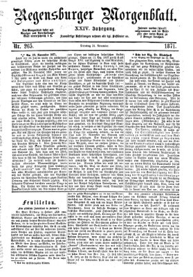 Regensburger Morgenblatt Dienstag 21. November 1871