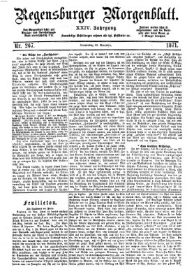 Regensburger Morgenblatt Donnerstag 23. November 1871