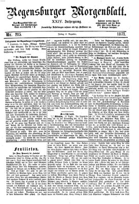 Regensburger Morgenblatt Freitag 15. Dezember 1871