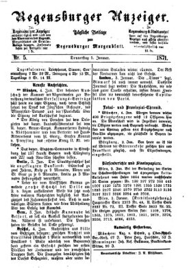 Regensburger Anzeiger Donnerstag 5. Januar 1871