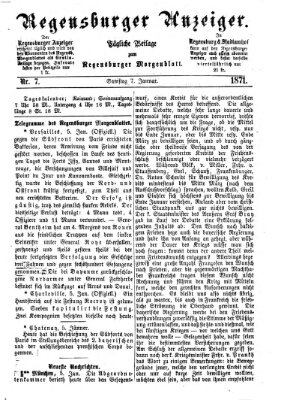 Regensburger Anzeiger Samstag 7. Januar 1871