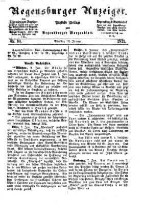 Regensburger Anzeiger Dienstag 10. Januar 1871