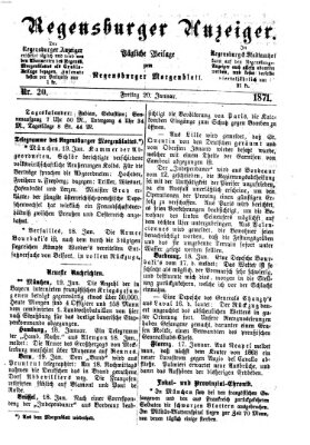 Regensburger Anzeiger Freitag 20. Januar 1871