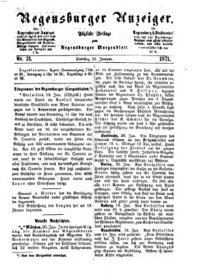 Regensburger Anzeiger Samstag 21. Januar 1871