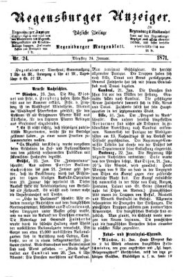 Regensburger Anzeiger Dienstag 24. Januar 1871