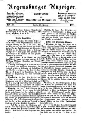 Regensburger Anzeiger Freitag 27. Januar 1871