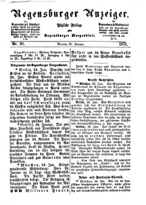 Regensburger Anzeiger Montag 30. Januar 1871