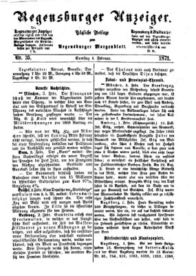 Regensburger Anzeiger Samstag 4. Februar 1871