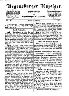 Regensburger Anzeiger Montag 6. Februar 1871