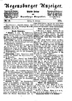 Regensburger Anzeiger Freitag 10. Februar 1871