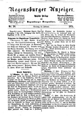 Regensburger Anzeiger Sonntag 19. Februar 1871