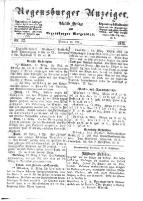 Regensburger Anzeiger Montag 13. März 1871