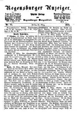 Regensburger Anzeiger Freitag 24. März 1871