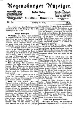 Regensburger Anzeiger Samstag 25. März 1871