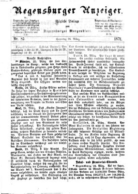 Regensburger Anzeiger Sonntag 26. März 1871