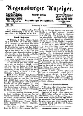 Regensburger Anzeiger Donnerstag 6. April 1871