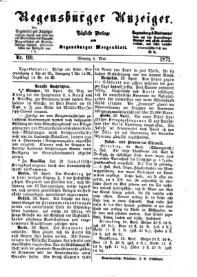 Regensburger Anzeiger Montag 1. Mai 1871