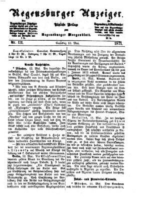 Regensburger Anzeiger Samstag 13. Mai 1871