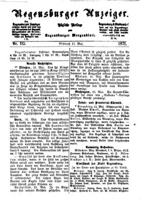 Regensburger Anzeiger Mittwoch 17. Mai 1871