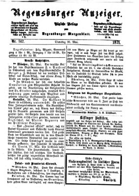 Regensburger Anzeiger Dienstag 30. Mai 1871