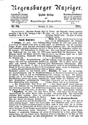 Regensburger Anzeiger Sonntag 18. Juni 1871