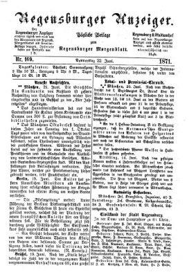 Regensburger Anzeiger Donnerstag 22. Juni 1871