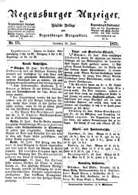 Regensburger Anzeiger Samstag 24. Juni 1871