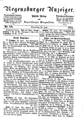 Regensburger Anzeiger Donnerstag 29. Juni 1871